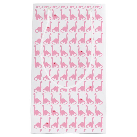 Sac rose de cadeau de dinosaure (Devant)
