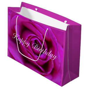 Sac rose de cadeau de joyeux anniversaire