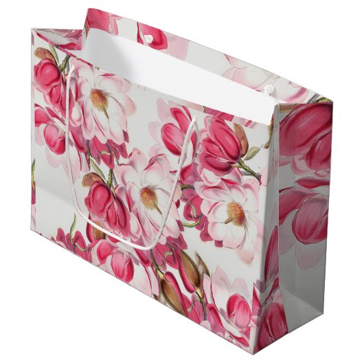 Sac rose de cadeau de magnolia (Devant Angle)