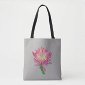 Sac rose d'impression de fleur de cactus (Devant)