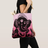 Sac rose/Fourre-tout d'Ombre Ganesh (De près)