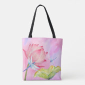 sac rose mou d'été d'aquarelle de libellules de (Dos)
