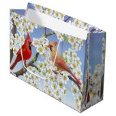Sac rouge cardinal du nord de cadeau d'oiseaux (Devant Angle)
