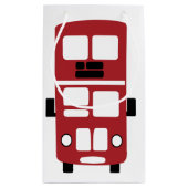 Sac rouge de cadeau d'autobus à  impériale (Dos)