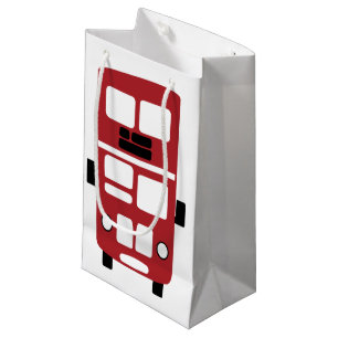Sac rouge de cadeau d'autobus à impériale
