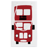 Sac rouge de cadeau d'autobus à  impériale (Devant)