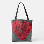 Sac rouge de cadeau de coeur de pétales de rose (Dos)
