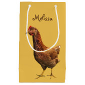 Sac rouge de cadeau de poulet de poule (Devant)