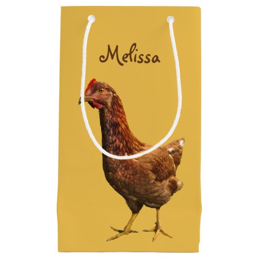 Sac rouge de cadeau de poulet de poule (Devant)