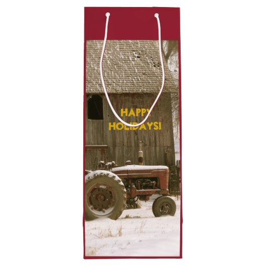 Sac rouge de cadeau de vin ou de cadeau de (Dos)