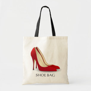 Sac rouge de chaussure de talons hauts élégant