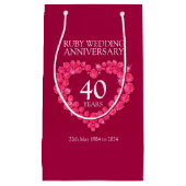 Sac rouge de photo d'anniversaire de mariage de (Devant)