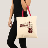 Sac rouge graphique de guitare (Devant (produit))
