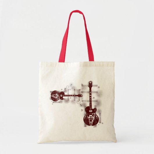 Sac rouge graphique de guitare (Devant)