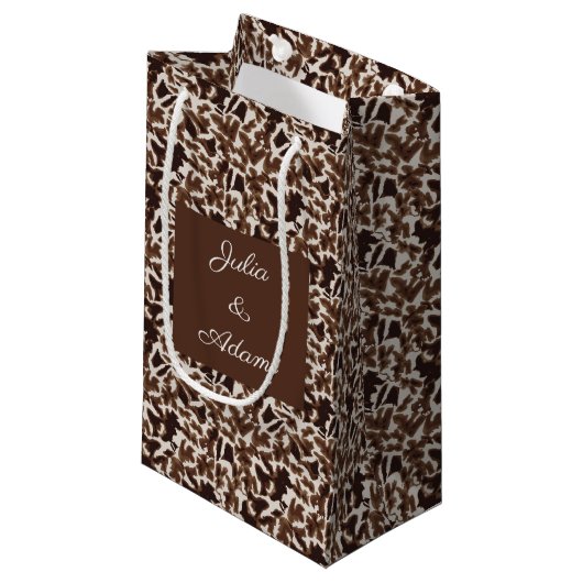 Sac Sac Cadeau Brun de la Girafe (Devant Angle)