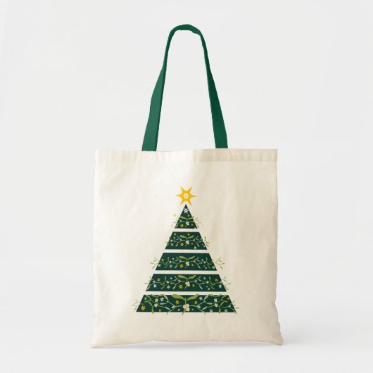 Sac saisonnier vert d'arbre de Noël de gui (Devant)