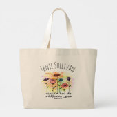 Sac Scripture Floral Nom Grand Sac Fourre-Tout (Dos)