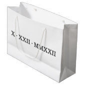 Sac Shopping avec Numéro Romain et Nom (Devant Angle)