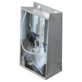 Sac sibérien argenté émouvant de cadeau de chat (Dos Angle)