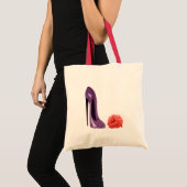 Sac stylet de chaussure de rose rouge et de lilas (Devant (produit))
