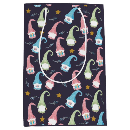 Sac suédois de cadeau de motif de gnomes (Devant)