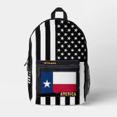 Sac Texas Flag personnalisé, American Flag / Texas (Recto)