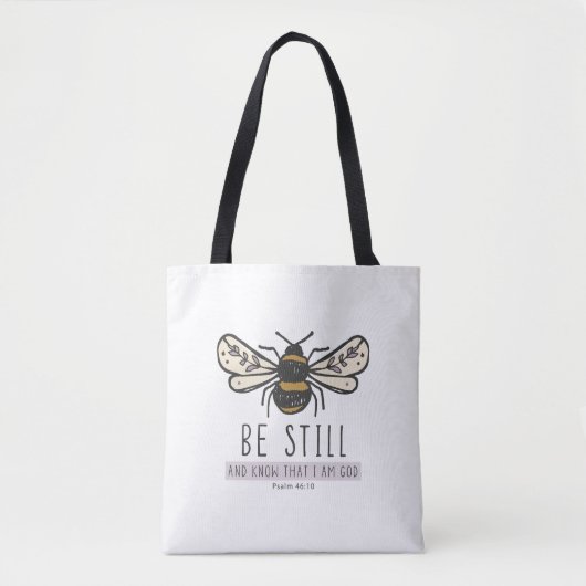 sac tote abeille bourdonneuse d'écriture (Devant)