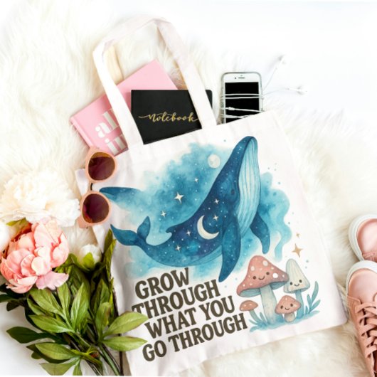 Sac Tote Baleine Cosmique & Champignons