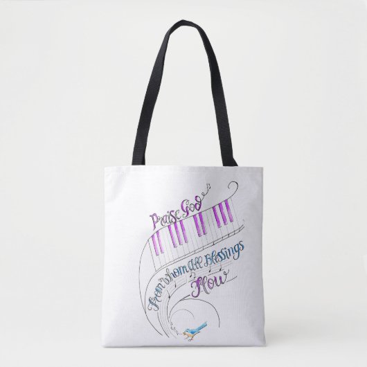 Sac Tote de musique de louange (Devant)