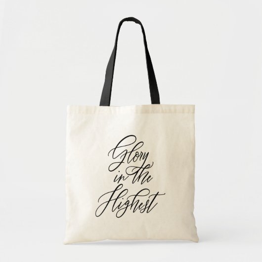Sac Tote de Noël Religieux Gloire dans les Hauteur (Devant)