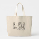 Sac Tote de Plage Illustration de Long Beach Islan (Dos)