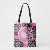 Sac Tote Fleur de Vie Léopard Rose (Devant)