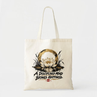 Sac Tote Lotus « Un esprit discipliné apporte le b