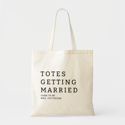 Sac Tote Mariage Nom de la Mariée Sac Tote de Mari (Devant)