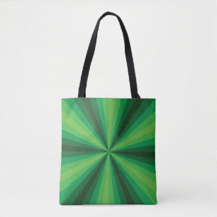 Sac tout-sur-impression vert d'illusion optique