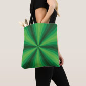 Sac tout-sur-impression vert d'illusion optique (De près)