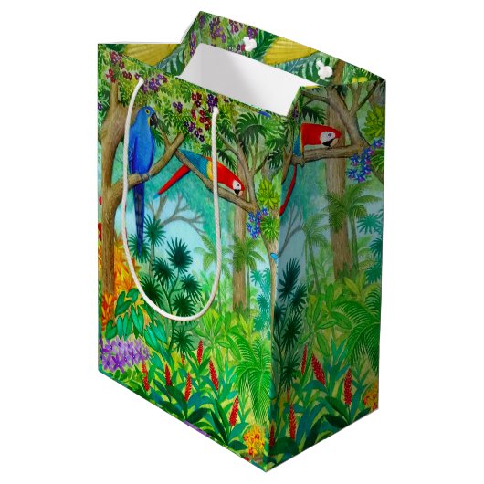 Sac tropical de cadeau de jungle de perroquet (Dos Angle)