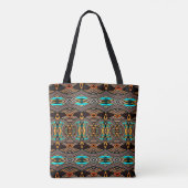 Sac Turquoise Tides Abstrait Tribal (Dos)