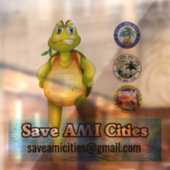 SAC Turtle Logo Window Cling Raamsticker (Vel 2)