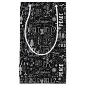 Sac typographique de cadeau de Noël de tableau (Devant)