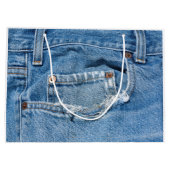 Sac usé de cadeau de jeans - grand (Dos)