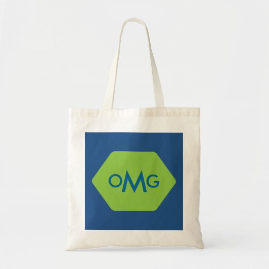 Sac vert bleu monogramme 3 lettres personnalisé (Devant)