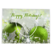 Sac vert et argenté de cadeau de Noël (Dos)