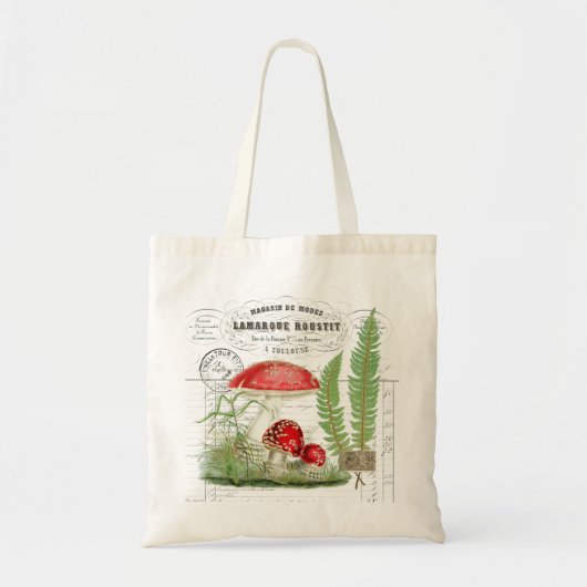 Sac vintage à champignons Fern français Script quo (Devant)