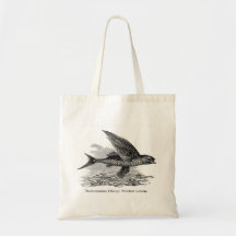 Sac vintage de poissons de vol. Illustration