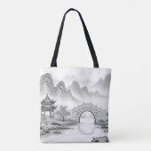 Sac Zen Panda Pagode Lavis Traditionnel AOP (Dos)