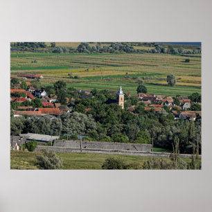 Sacadate dorp Sibiu provincie Roemenië Poster