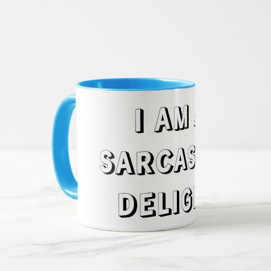 Saccadische grappige mug mok (Voorkant links)
