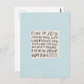 S'accrocher à la joie - carte postale (Devant / Derrière)