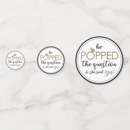 Sachet de confettis pour demande en mariage (Devant)